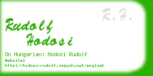 rudolf hodosi business card